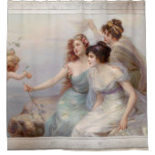 Die drei Grazien von Edouard Bisson Duschvorhang (Vorderseite)
