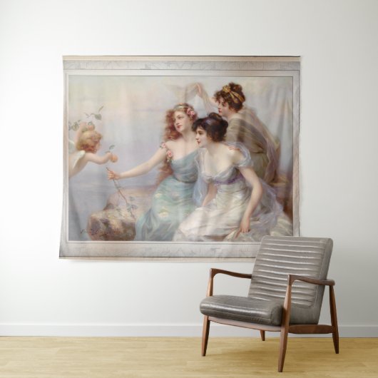 Die drei Grazien von Edouard Bisson Wandteppich (Beispiel (Horizontal))