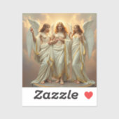 „Die drei heiligen Schutzengel“ Aufkleber (Blatt)