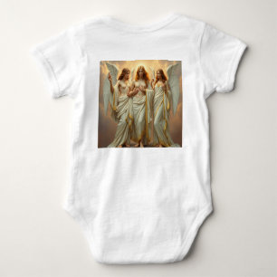 „Die drei heiligen Schutzengel“ Baby Strampler