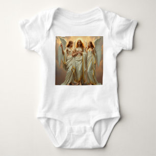 „Die drei heiligen Schutzengel“ Baby Strampler