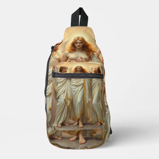 „Die drei heiligen Schutzengel“ Crossbody Bag (Vorderseite)