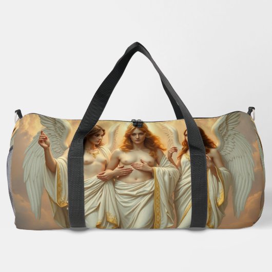 „Die drei heiligen Schutzengel“ Duffle Bag (Rückseite)