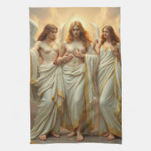 „Die Drei Heiligen Schutzengel“ Geschirrtuch (Vertikal)