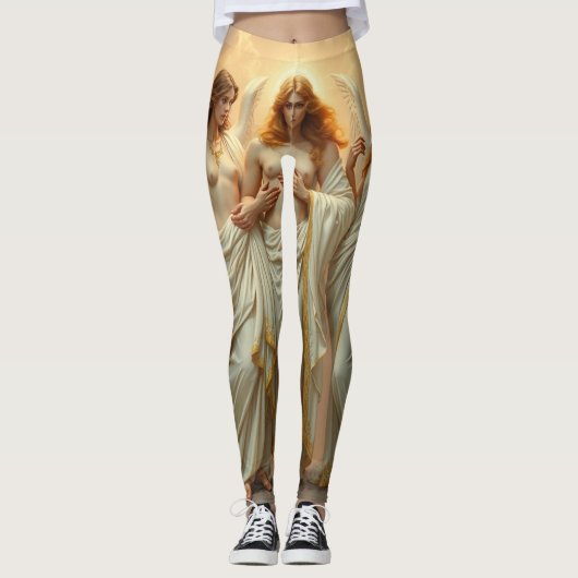 „Die drei heiligen Schutzengel“ Leggings (Vorderseite)