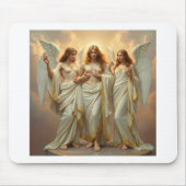 „Die drei heiligen Schutzengel“ Mousepad (Vorne)