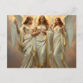 „Die drei heiligen Schutzengel“ Postkarte (Vorderseite)