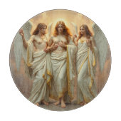 „Die Drei Heiligen Schutzengel“ Schneidebrett (Vorderseite)