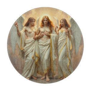 „Die Drei Heiligen Schutzengel“ Schneidebrett