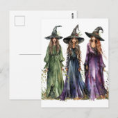 Die drei Hexen Postkarte (Vorne/Hinten)