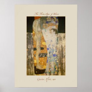 Die drei Jahre der Frau von Gustav Klimt Poster