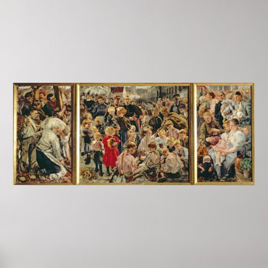 Die drei Jahre eines arbeitenden Mannes, 1895 Poster (Vorne)