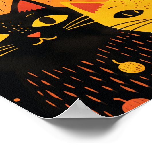 Die drei Katzen Poster (Ecke)