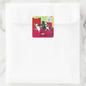 Die drei kleinen Kätzchen Quadratischer Aufkleber (Tasche)