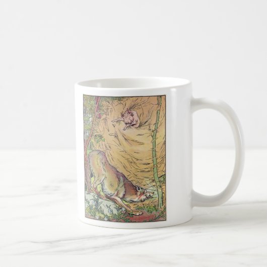 Die drei kleinen Schwein-Stroh-Haus-Märchen 1904 Kaffeetasse (Rechts)