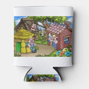 Die drei kleinen Schweine Cartoon-Szene Dosenkühler