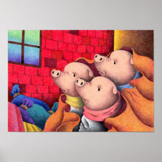 Die drei kleinen Schweine. Poster