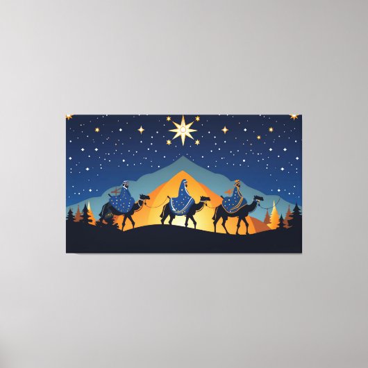 Die drei klugen Männer auf Kamelen Leinwanddruck (Vorderseite)