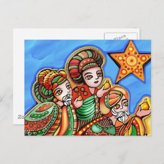 Die drei Könige Postkarte (Vorne/Hinten)