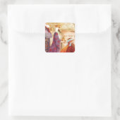 Die drei Könige Quadratischer Aufkleber (Tasche)