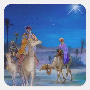 Die drei Könige Quadratischer Aufkleber