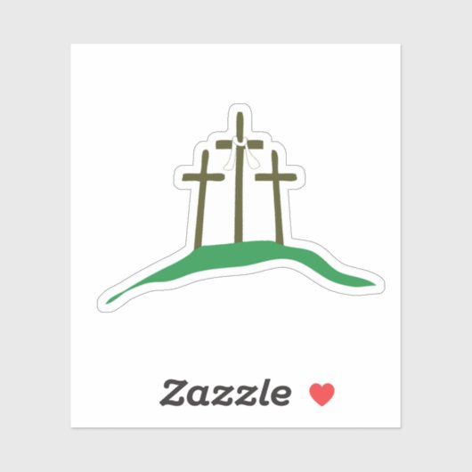 Die drei Kreuze Jesus Christus ist auferstanden! Aufkleber (Blatt)