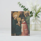 Die drei Magi bewundern Jesus Christus Postkarte (Stehend Vorderseite)