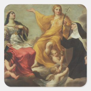 Die drei Marys, 1633 (Öl auf Leinwand) Quadratischer Aufkleber