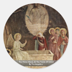 Die drei Marys am Grab von Christus Runder Aufkleber
