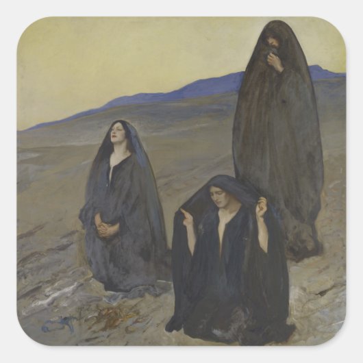 Die drei Marys Quadratischer Aufkleber (Vorderseite)