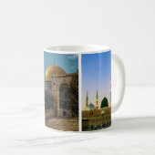 Die drei Moscheen: Makkah Madina Jerusalem Kaffeetasse (VorderseiteRechts)