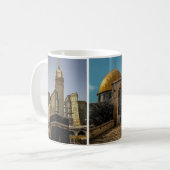 Die drei Moscheen: Makkah Madina Jerusalem Kaffeetasse (Vorderseite Links)
