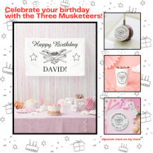 Die drei Musketiere freuen sich über das Party zum