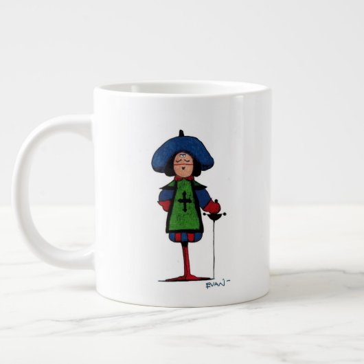 Die drei Musketiere Porthos Jumbo-Tasse (Links)