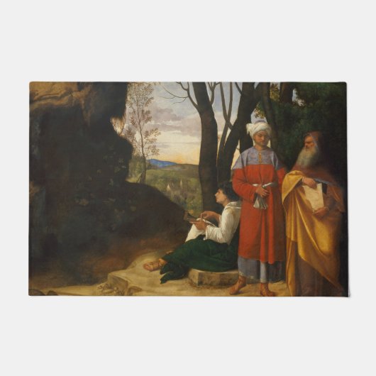 Die drei Philosophen (Weisen) (von Giorgione) Fußmatte (Vorderseite)