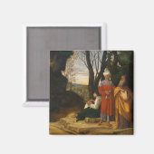 Die drei Philosophen (Weisen) (von Giorgione) Magnet (Vorderseite/Rückseite)