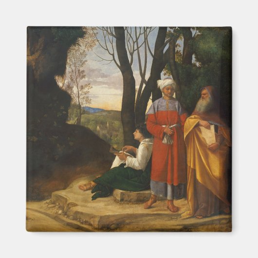 Die drei Philosophen (Weisen) (von Giorgione) Magnet (Vorne)