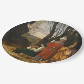 Die drei Philosophen (Weisen) (von Giorgione) Pappteller (Schrägansicht)