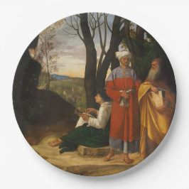 Die drei Philosophen (Weisen) (von Giorgione) Pappteller