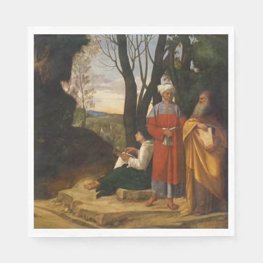 Die drei Philosophen (Weisen) (von Giorgione) Serviette (Vorderseite)