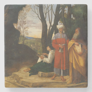 Die drei Philosophen (Weisen) (von Giorgione) Steinuntersetzer