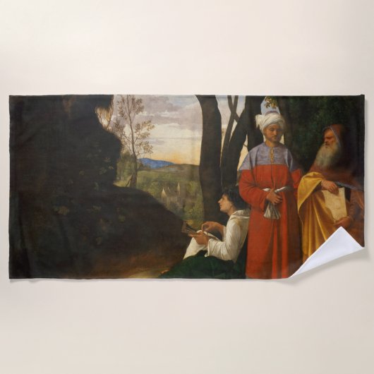 Die drei Philosophen (Weisen) (von Giorgione) Strandtuch (Vorderseite)