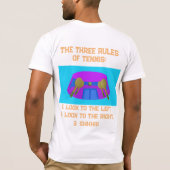 Die drei Regeln des Tennis-T - Shirt (Rückseite)