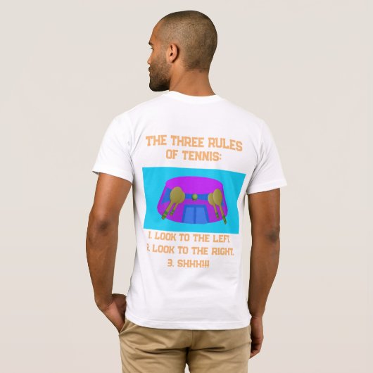Die drei Regeln des Tennis-T - Shirt (Schwarz voll)