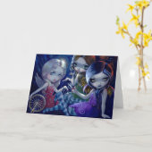 "Die drei Schicksals-" Gruß-Karte Karte (Gelbe Blume)