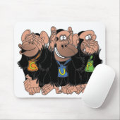 DIE DREI SCHIMPANSEN MOUSEPAD (Mit Mouse)