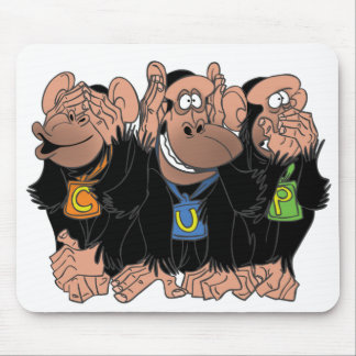 DIE DREI SCHIMPANSEN MOUSEPAD