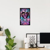 Die drei Schwerter Tarot Card Hexenmeisterin Poster (Heimbüro)