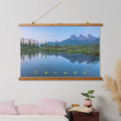 Die Drei-Schwestern-Berglandschaft bei Morgendämme Wandteppich Mit Holzrahmen (Schlafzimmer)