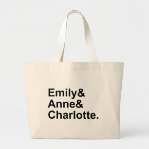 Die drei Schwestern der Bronte   Emily Charlotte A Jumbo Stoffbeutel
